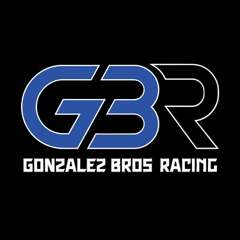 Gonzalez Bros. Racing logo with 'G3R' in blue and white on a black background